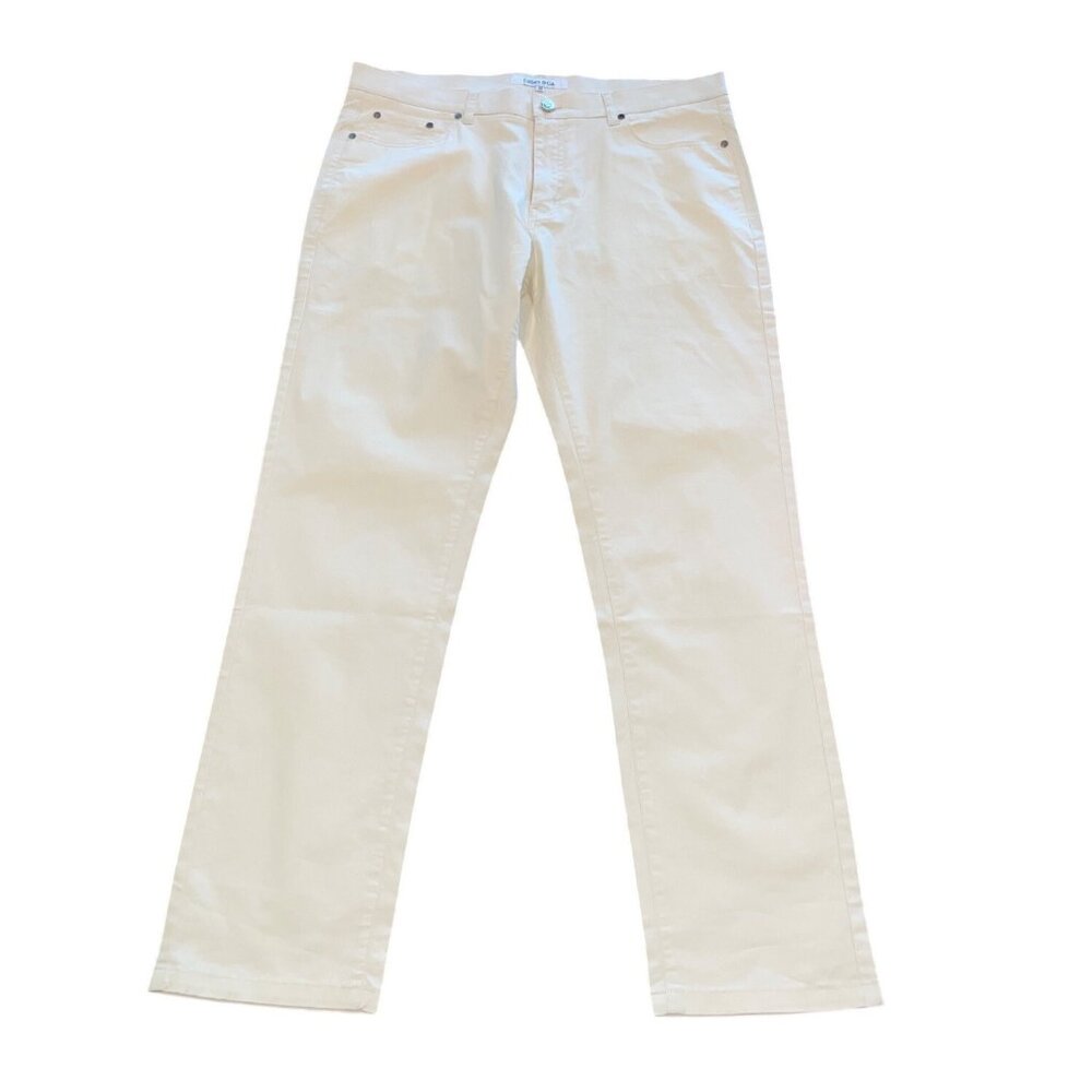 NWT Collars & Co. Men's 36x30 CEO 5-Pocket Pant Cotton Stretch Stone Cream - Picture 2 of 12
